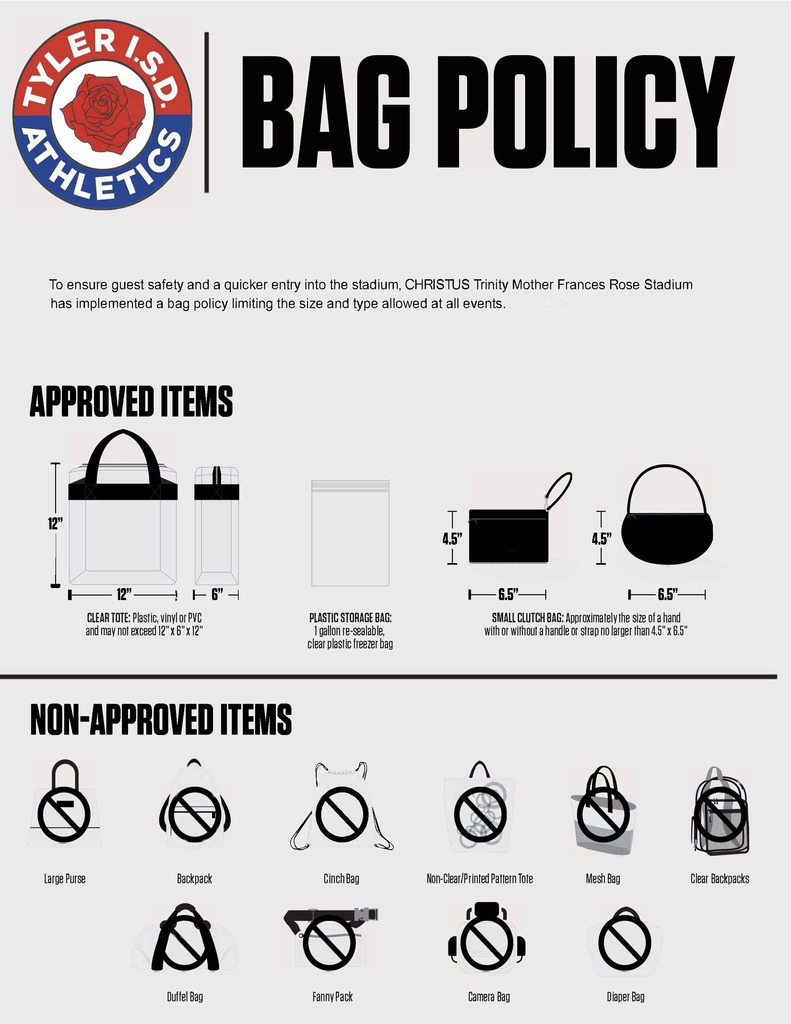 Tyler ISD clear bag policy